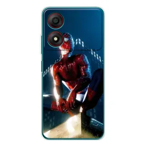 Чехол Супергерой Человека Паука на ZTE Blade A34 (Паук на доме)