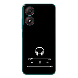Чохол з картинками на чорному фоні для ZTE Blade A34 (Плеєр)