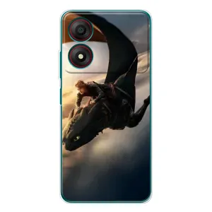 Чехол дракон Беззубик для ZTE Blade A34 (Полет Беззубика)
