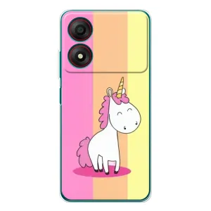 Чехол Unicorn на ZTE Blade A34 (Радужный Единорог)