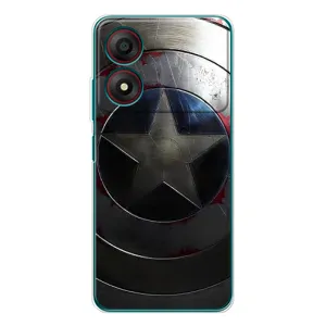 Чехол с Щитом Капитана Америки на ZTE Blade A34 (Ретро Щит Капитана)