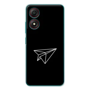 Чохол з картинками на чорному фоні для ZTE Blade A34 (Літак)