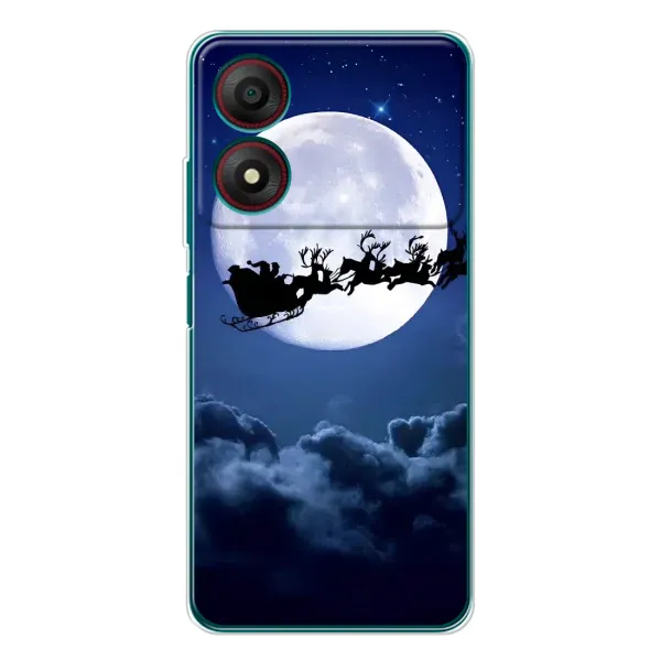 Чехол с рисунком «Санта - луна» для ZTE Blade A34