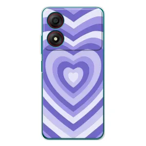 Чехлы с тематикой "Маленькие Сердечки" на ZTE Blade A34 (Сердце фиолет)