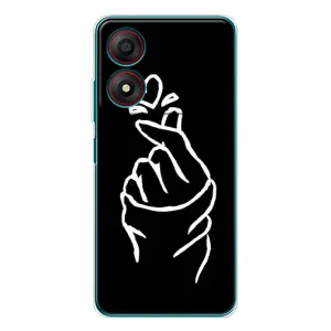 Чохол (Знак сердечка) для ZTE Blade A34 (Сердечко на чорному)