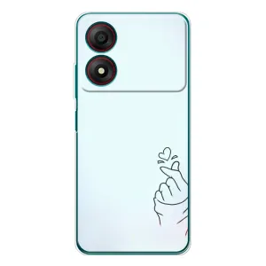 Чохол (Знак сердечка) для ZTE Blade A34 (Сердечко на блакитному)