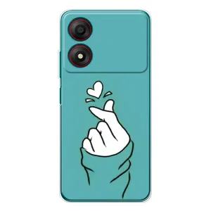 Чохол (Знак сердечка) для ZTE Blade A34 (Сердечко на бірюзовому)