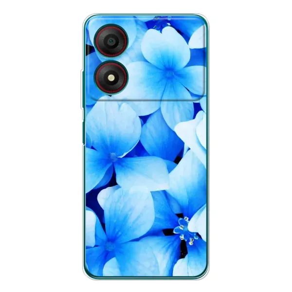 Чехол с рисунком «Синие цветы» для ZTE Blade A34 Чехол с рисунком «Синие цветы» для ZTE Blade A34