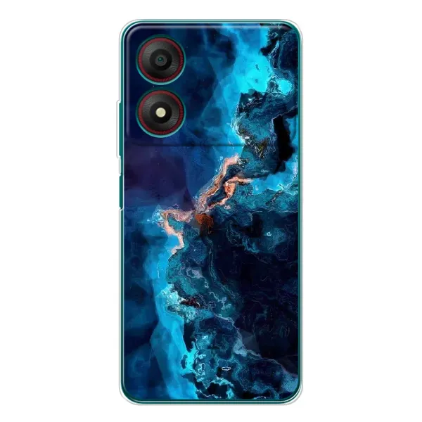 Чехол с рисунком «Синий мрамор» для ZTE Blade A34 Чехол с рисунком «Синий мрамор» для ZTE Blade A34