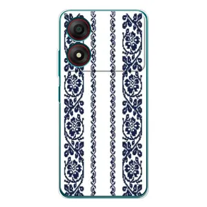 Силіконовый Чохол на ZTE Blade A34 з картинкой Вишиванки (Синя вишиванка)