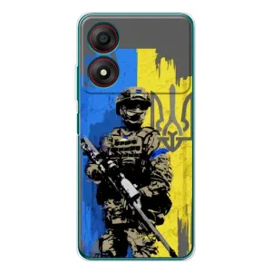 Чохли з принтом (Воїни ЗСУ) для ZTE Blade A34 (Солдат ЗСУ)