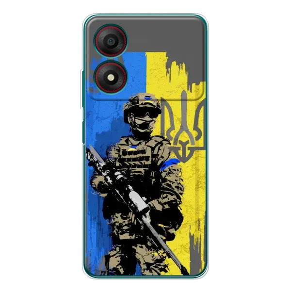 Чехол с рисунком «Солдат ЗСУ» для ZTE Blade A34 Чехол с рисунком «Солдат ЗСУ» для ZTE Blade A34