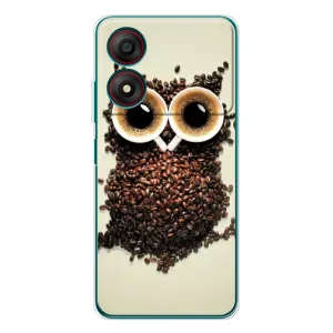 Чохли з принтом СОВИ для ZTE Blade A34 (Сова з зерен кави)