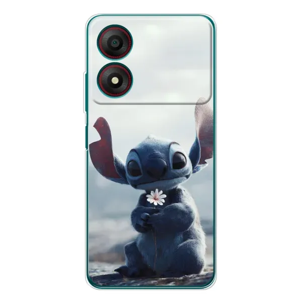 Чехол с рисунком «Стич с цветочком» для ZTE Blade A34
