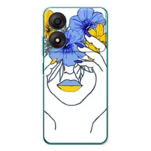 Чохол на ZTE Blade A34 (Український дизайн) (Українка на всю голову)