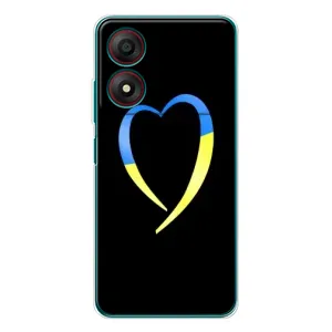 Силиконовый Чехол на ZTE Blade A34 (Я-Украина) (Украинское сердце)