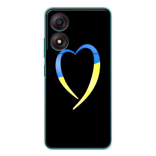 Чехол с рисунком «Украинское сердце» для ZTE Blade A34 Чехол с рисунком «Украинское сердце» для ZTE Blade A34