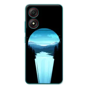 Летний Чехол на ZTE Blade A34 (Синий Водопад)