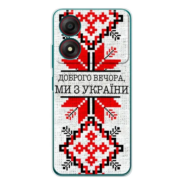 Чехол с рисунком «Вышиванка Доброго вечера» для ZTE Blade A34 Чехол с рисунком «Вышиванка Доброго вечера» для ZTE Blade A34