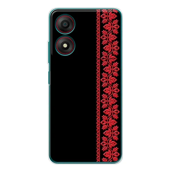 Чехол с рисунком «Вышиванка на черном» для ZTE Blade A34 Чехол с рисунком «Вышиванка на черном» для ZTE Blade A34