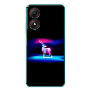Силіконовий бампер з картинкою звірів для ZTE Blade A34 (Яскравий олень)