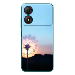 Силіконовий Чохол з кульбабками на ZTE Blade A34 (Захід з кульбабкою)