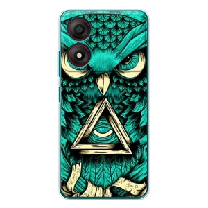Чохли з принтом СОВИ для ZTE Blade A34 (Зелена сова)
