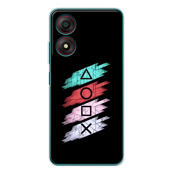Чехол с рисунком «Значки Sony» для ZTE Blade A34 Чехол с рисунком «Значки Sony» для ZTE Blade A34