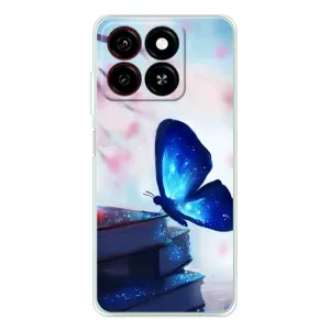 Силіконовий бампер з картинкою звірів для ZTE Blade A35 (Метелик синій)