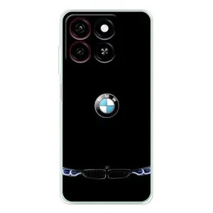 Силиконовый бампер с картинкой машины на ZTE Blade A35 (Черный BMW)