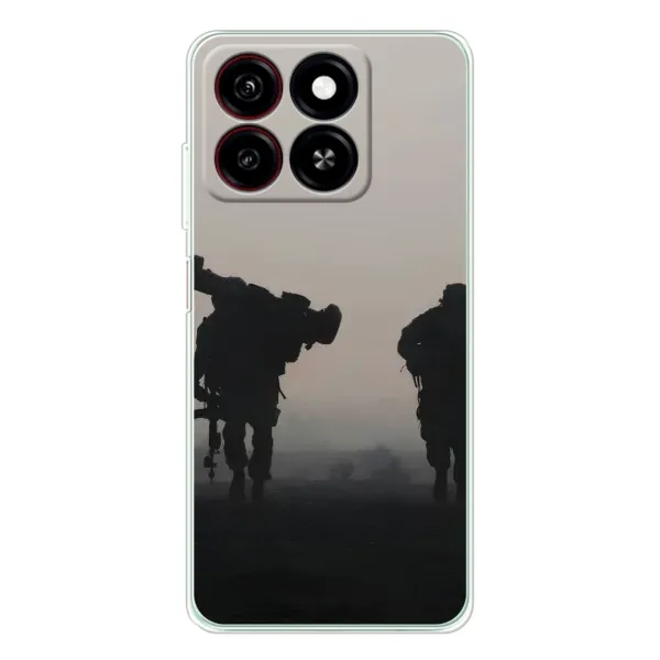 Чехол с рисунком «Бой солдат» для ZTE Blade A35 Чехол с рисунком «Бой солдат» для ZTE Blade A35