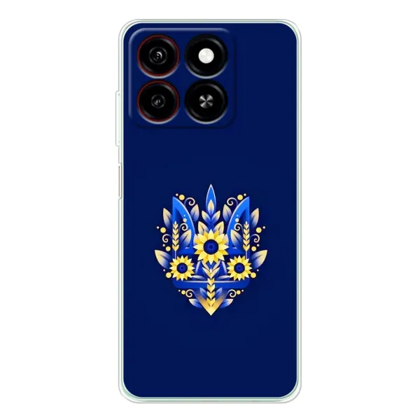 Чехол с рисунком «Цветущий Герб» для ZTE Blade A35