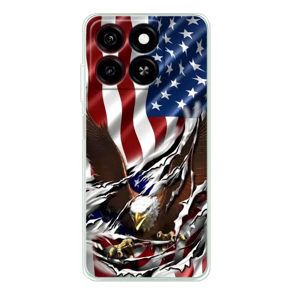 Чехол с рисунком «Флаг USA» для ZTE Blade A35 Чехол с рисунком «Флаг USA» для ZTE Blade A35