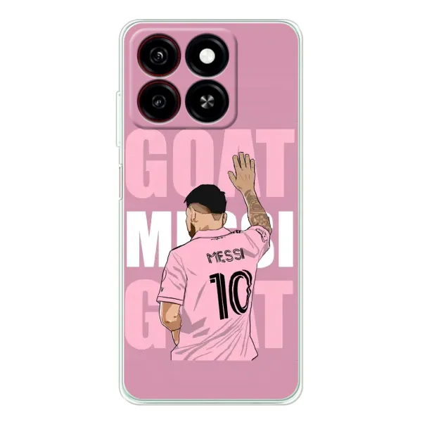 Чехол с рисунком «GOAT MESSI» для ZTE Blade A35 Чехол с рисунком «GOAT MESSI» для ZTE Blade A35