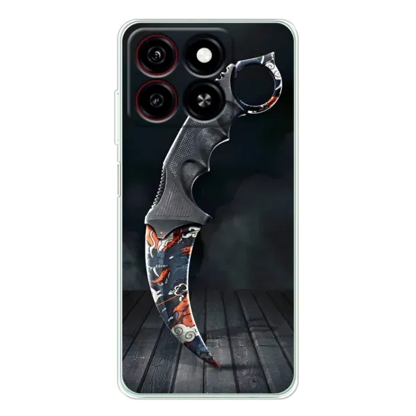 Чехол с рисунком «Кинжал КС ГО» для ZTE Blade A35 Чехол с рисунком «Кинжал КС ГО» для ZTE Blade A35