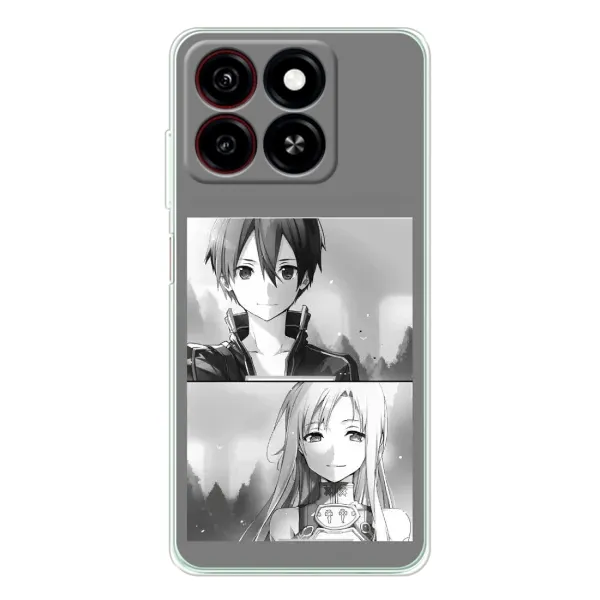 Чехол с рисунком «Кирито-Асуна» для ZTE Blade A35 Чехол с рисунком «Кирито-Асуна» для ZTE Blade A35