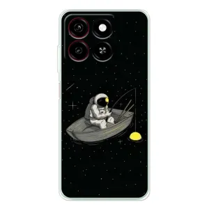 Силіконовый Чохол з принтом "Космонавти" на ZTE Blade A35 (Космонавт на рибалці)