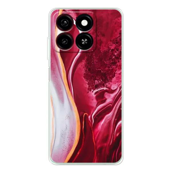 Чехол с рисунком «Красный мрамор» для ZTE Blade A35 Чехол с рисунком «Красный мрамор» для ZTE Blade A35