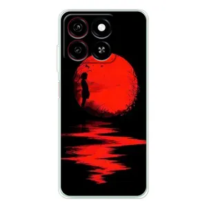 Летний Чехол на ZTE Blade A35 (Красный Закат)