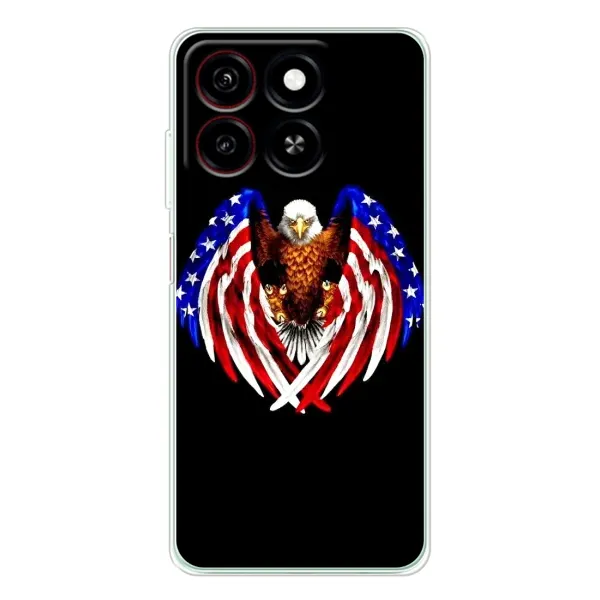 Чехол с рисунком «Крылья США» для ZTE Blade A35 Чехол с рисунком «Крылья США» для ZTE Blade A35