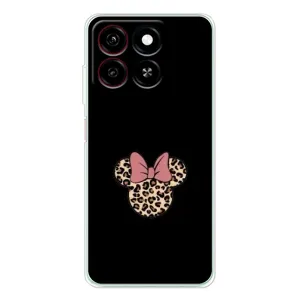 Чехол с леопардовым принтом на ZTE Blade A35 (Леопардовая Минни)