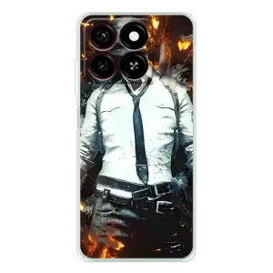Силиконовый чехол с картинкой "Герой Pubg" на ZTE Blade A35 (Man Пубг)
