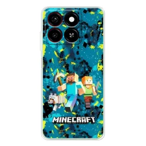 Чехлы для ZTE Blade A35 (Персонажи Майн Крафт) (Майнкрафт)