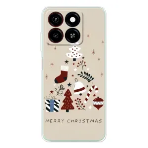Чехол Санта Клаус для ZTE Blade A35 (Merry Christmas)