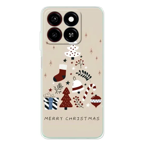 Чехол с рисунком «Merry Christmas» для ZTE Blade A35