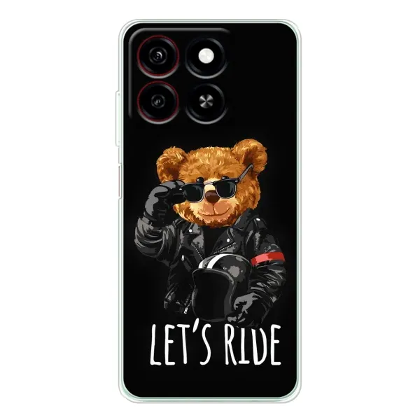 Чехол с рисунком «Модный Мишка» для ZTE Blade A35