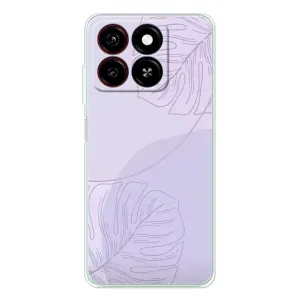 Чохол квітковий дизайн для ZTE Blade A35 (Монстера фіолетова)