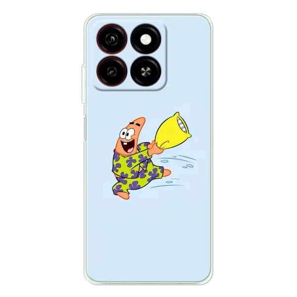 Чехол с рисунком «Патрик с подушкой» для ZTE Blade A35