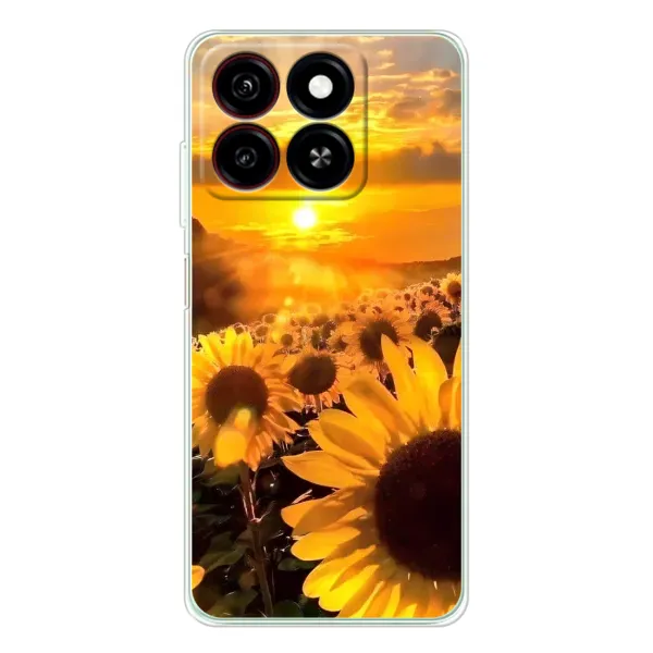 Чехол с рисунком «поле подсолнухов» для ZTE Blade A35