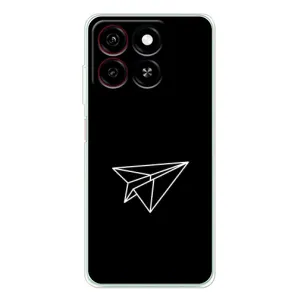 Чохол з картинками на чорному фоні для ZTE Blade A35 (Літак)